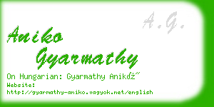 aniko gyarmathy business card